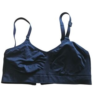 Curvy Couture Women Smooth Seamless Comfort Wireless Bra 1331 Black Size X Large